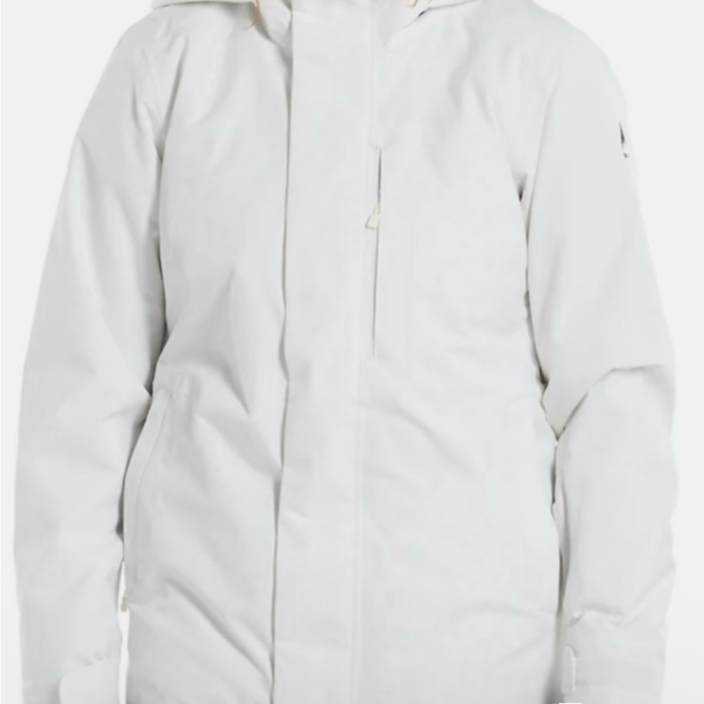 Burton women’s White Hooded Jacket size medium, 2024 season